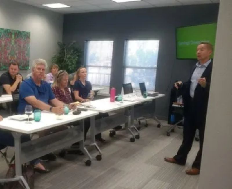 Eric giving presentation